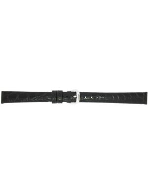 Watch Strap CONDOR Croco Grain 244R.01.12.W Black Schwarz 12 mm