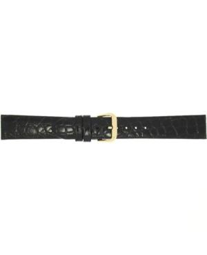 Watch Strap CONDOR Croco Grain 244R.01.16.Y Black Juoda 16 mm