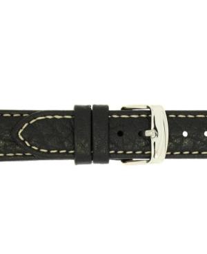 Watch Strap CONDOR Buffalo Grain 307R.01.18.W Black Schwarz 18 mm image 2
