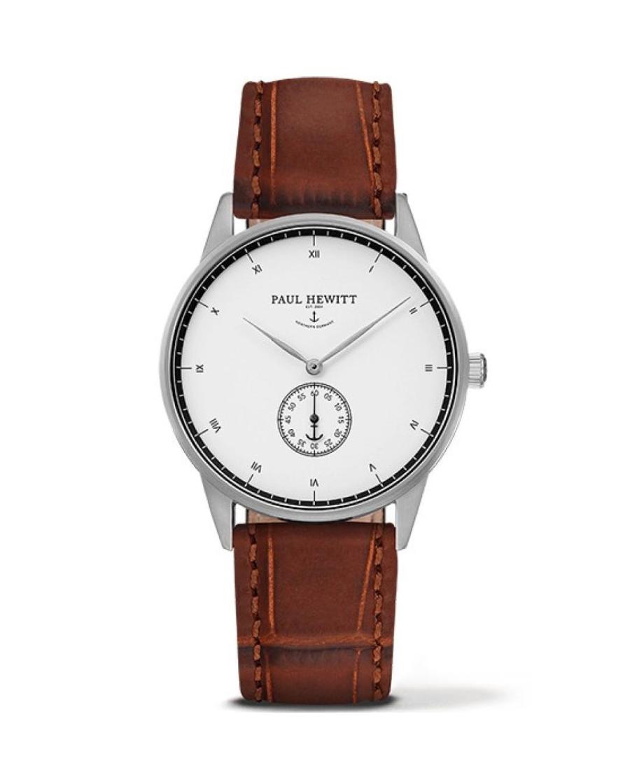 Men Klasické Quartz Analog Watch PAUL HEWITT PH-M1-S-W-14M Bílá Dial 38mm