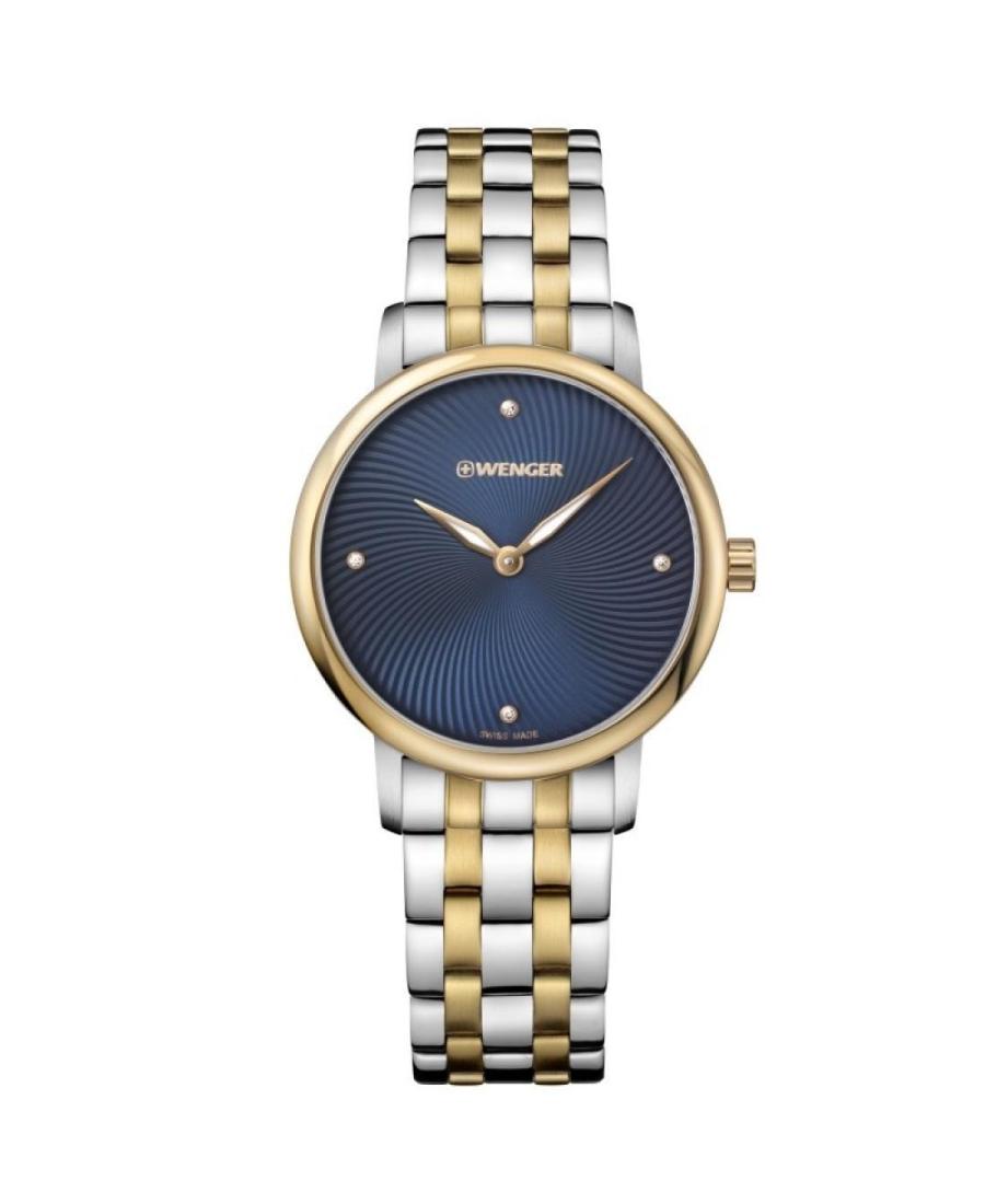 Women Fashion Classic Swiss Quartz Analog Watch WENGER 01.1721.103 Blue Dial 35mm