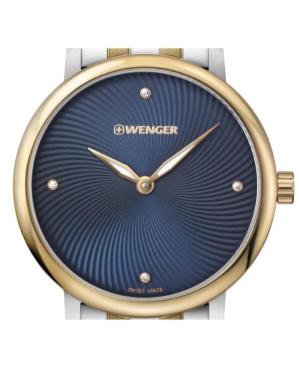 Women Fashion Classic Swiss Quartz Analog Watch WENGER 01.1721.103 Blue Dial 35mm image 3