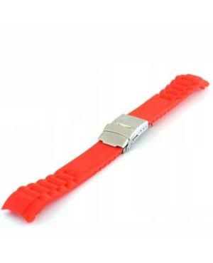 Watch Strap Diloy SBR23.22.6 Red Silicone Červená 22 mm image 1