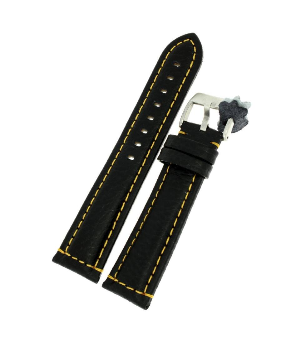Watch Strap Diloy 394.22.1.10 Skóra czarny Skórzany Czarny 22 mm