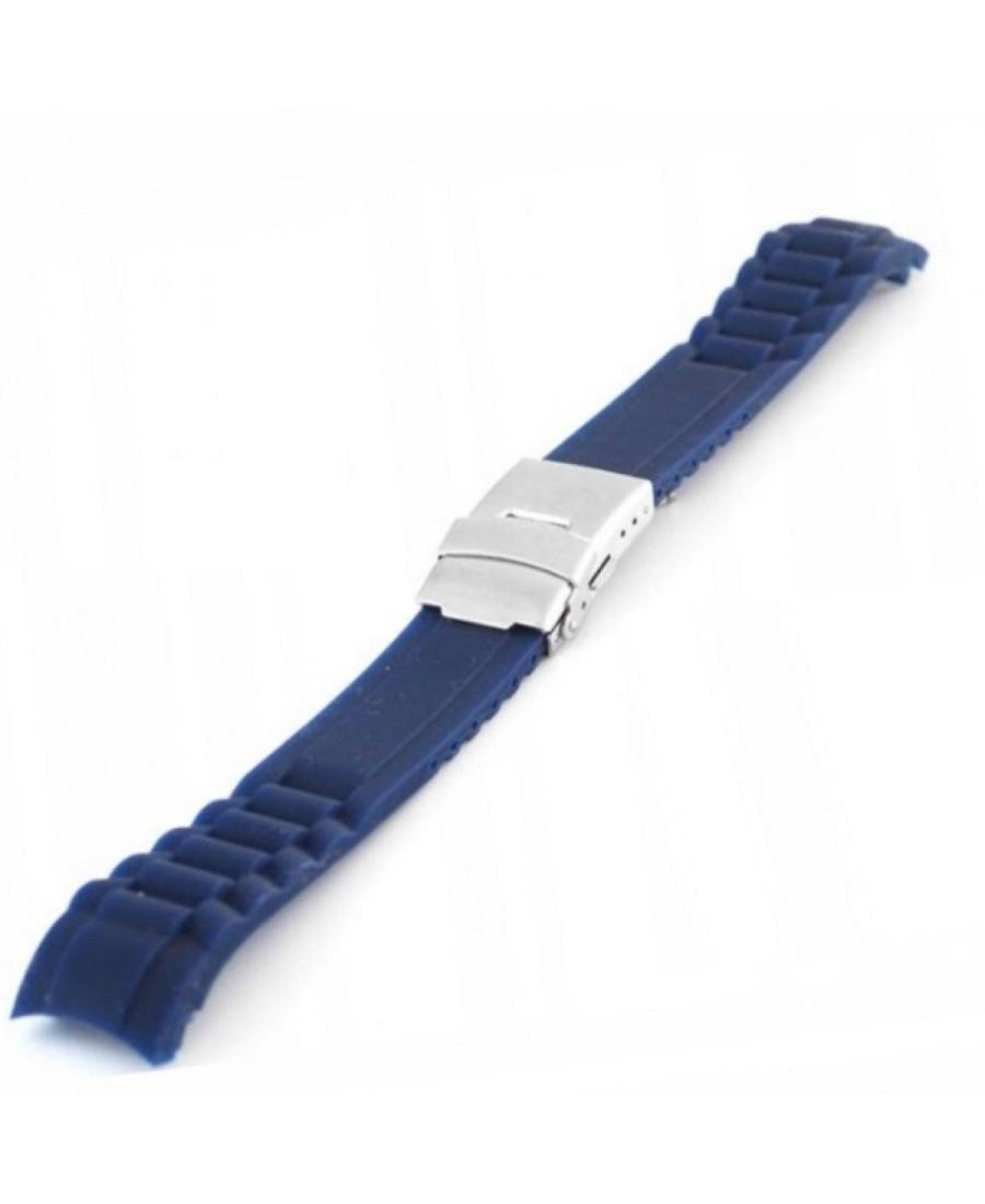 Watch Strap Diloy SBR23.20.5 Blue Silicone Blau 20 mm