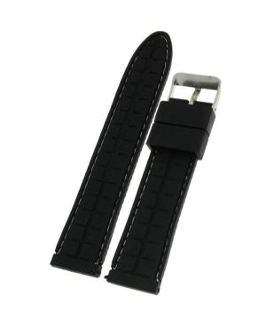 Watch Strap Diloy SBR22.58.22 Black Silicone Schwarz 22 mm image 6