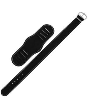Retro-style watch strap KM1.01.09.18.W Imitation leather czarny Imitacja skóry Czarny 18 mm image 3