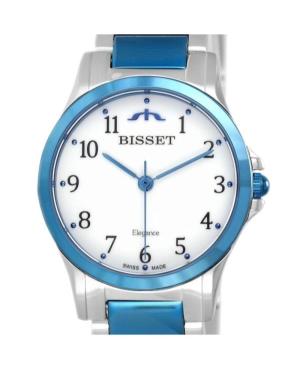 Moteriškas Klasikinis Swiss Kvarcinis Watch BISSET BSBE78TAWD03BX Balta Dial 28mm image 5