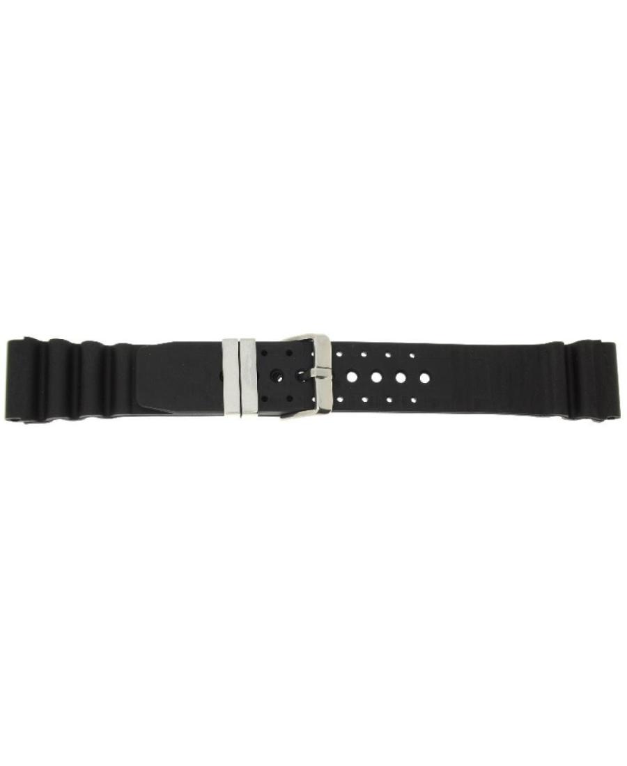 Watch Strap CONDOR PU.285S.01.20.W Black 22 mm Schwarz 20 mm