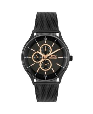 Men Fashion Quartz Watch SLAZENGER SL.9.6091.2.01 Černá Dial 43mm