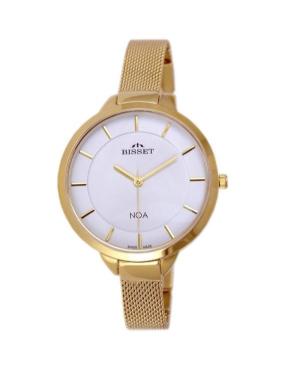 Women Fashion Classic Swiss Quartz Watch BISSET BSBE93GISX03BX White Dial 38mm