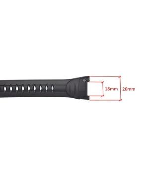 Watch Strap CASIO 10078211 Black 26 mm Schwarz 18 mm image 6