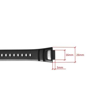 Watch Strap CASIO 10332054 Black 26 mm Schwarz 16 mm image 2