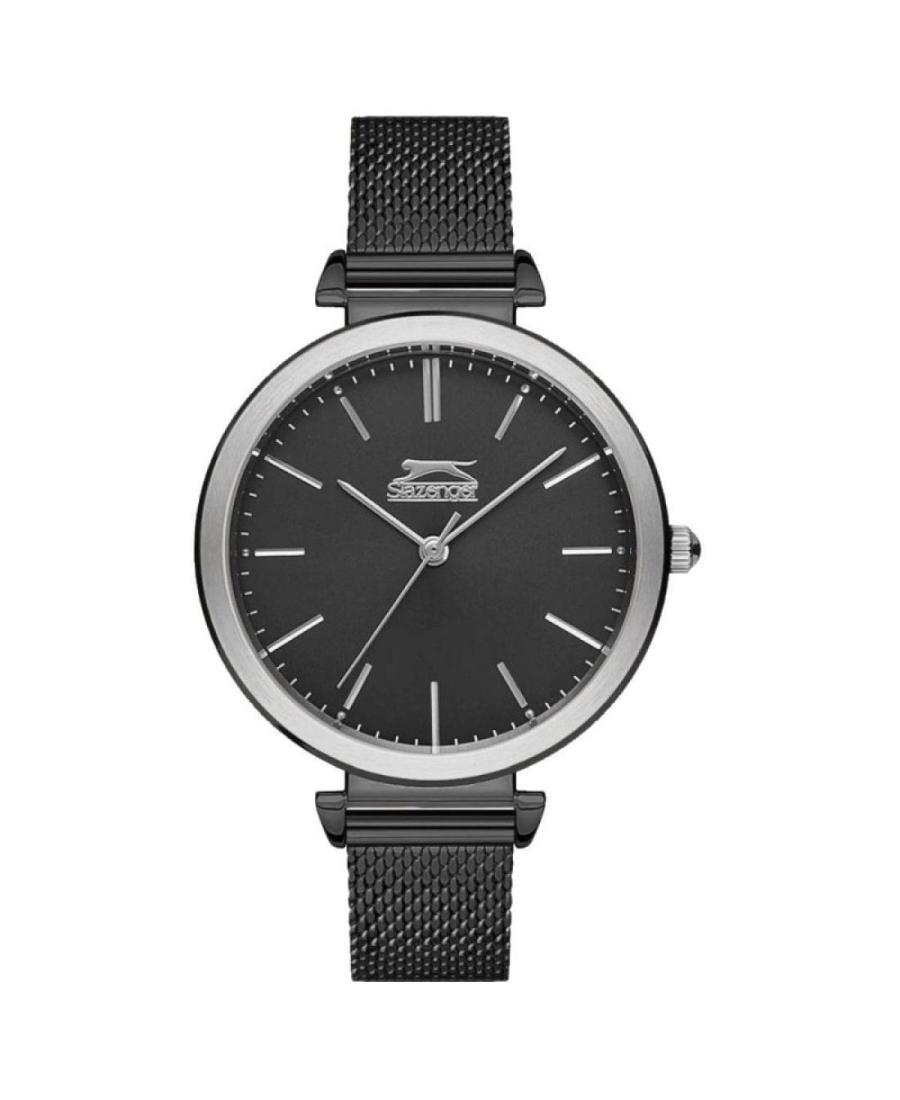Women Klassisch Quartz Analog Watch SLAZENGER SL.9.6159.3.01 Schwarz Dial 34mm