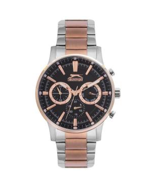 Men Klassisch Quartz Analog Watch SLAZENGER SL.9.6212.2.04 Schwarz Dial 42mm