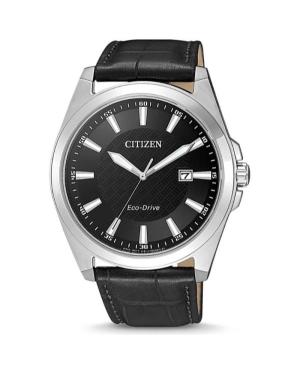 Mężczyźni Japonia bateria słoneczna analogowe Zegarek CITIZEN BM7108-14E Czarny Wybierz 41mm