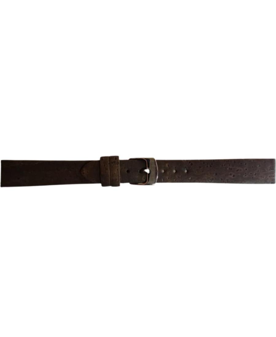 Watch Strap CONDOR Vegan 401R.02.14.W Imitation leather Brown Odos pakaitalas Ruda 14 mm