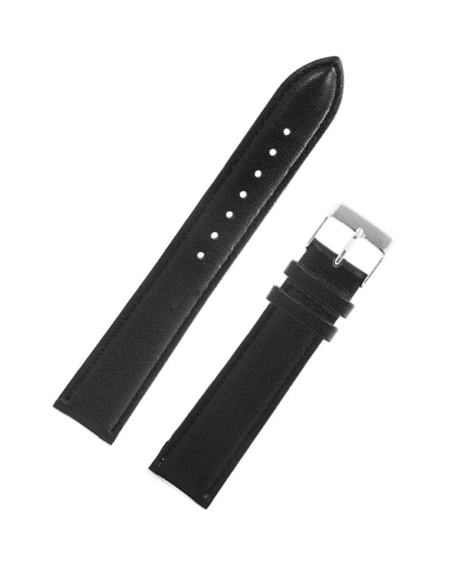 Watch Strap BISSET BS205.18 Black Juoda 18 mm
