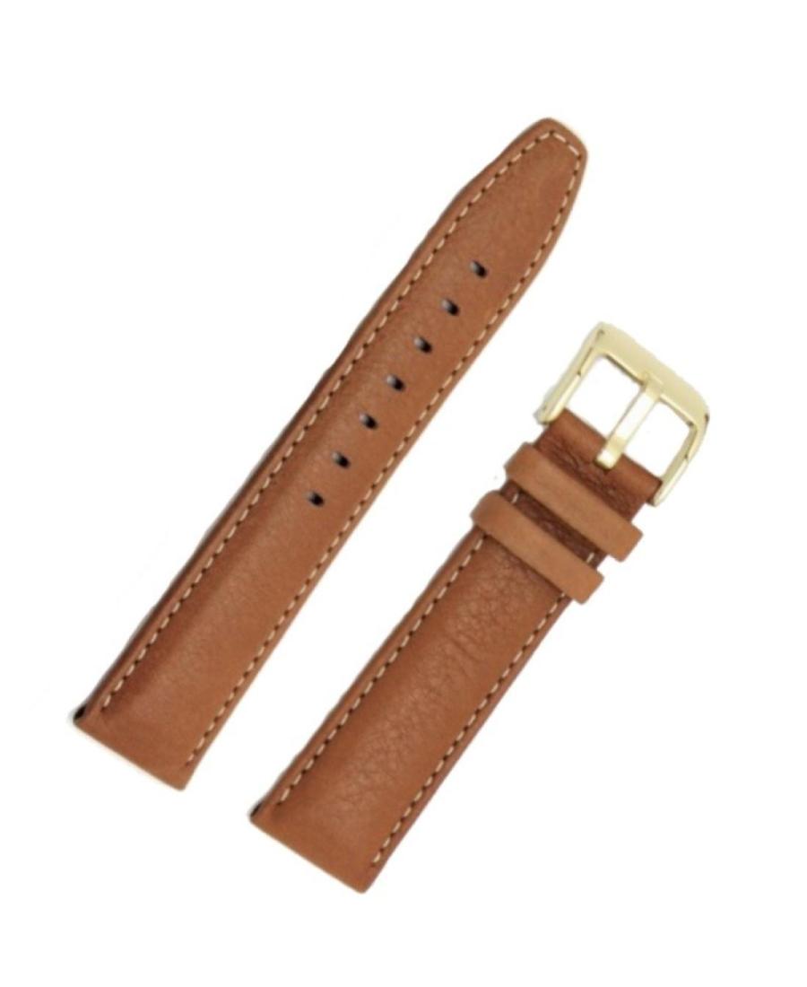 Watch Strap BISSET BS150.22 Leather Brown Oda Ruda 22 mm