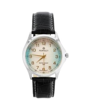 Men Klasické Quartz Analog Watch PERFECT C425-S106 Silver Dial 38mm