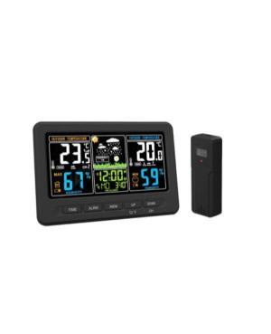 Lexinda EM-D003 weather station clock Plastic czarny Plastik Tworzywo Sztuczne Czarny image 2