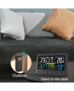 Lexinda EM-D003 weather station clock Plastic czarny Plastik Tworzywo Sztuczne Czarny image 5