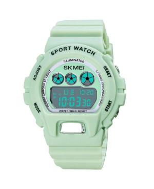 Women Sports Functional Quartz Digital Watch Alarm SKMEI 1775GN Silver color Dial 45mm