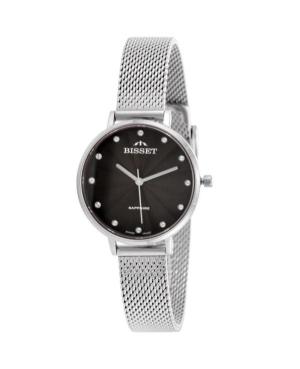 Women Klasické Swiss Quartz Analog Watch BISSET ZEGBIS121 Černá Dial 30mm