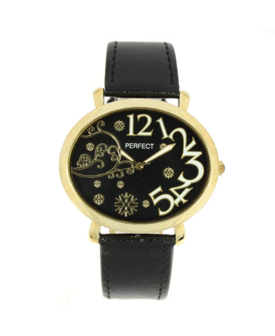 Женские Fashion Кварцевые Аналоговый Часы PERFECT PRF-K08-006 Черный Циферблат 42mm