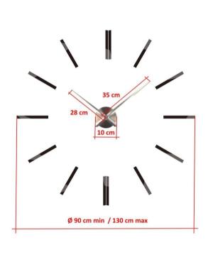 JULMAN Extra Large Wall Clock - Hands T4333S Plastic Metal Steel color image 2