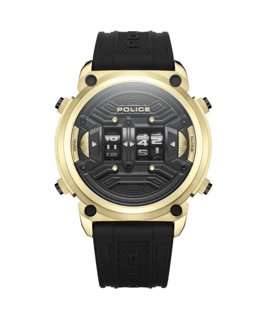 Men Klassisch Quartz Digital Watch POLICE PEWJP2228501 Schwarz Dial 50mm
