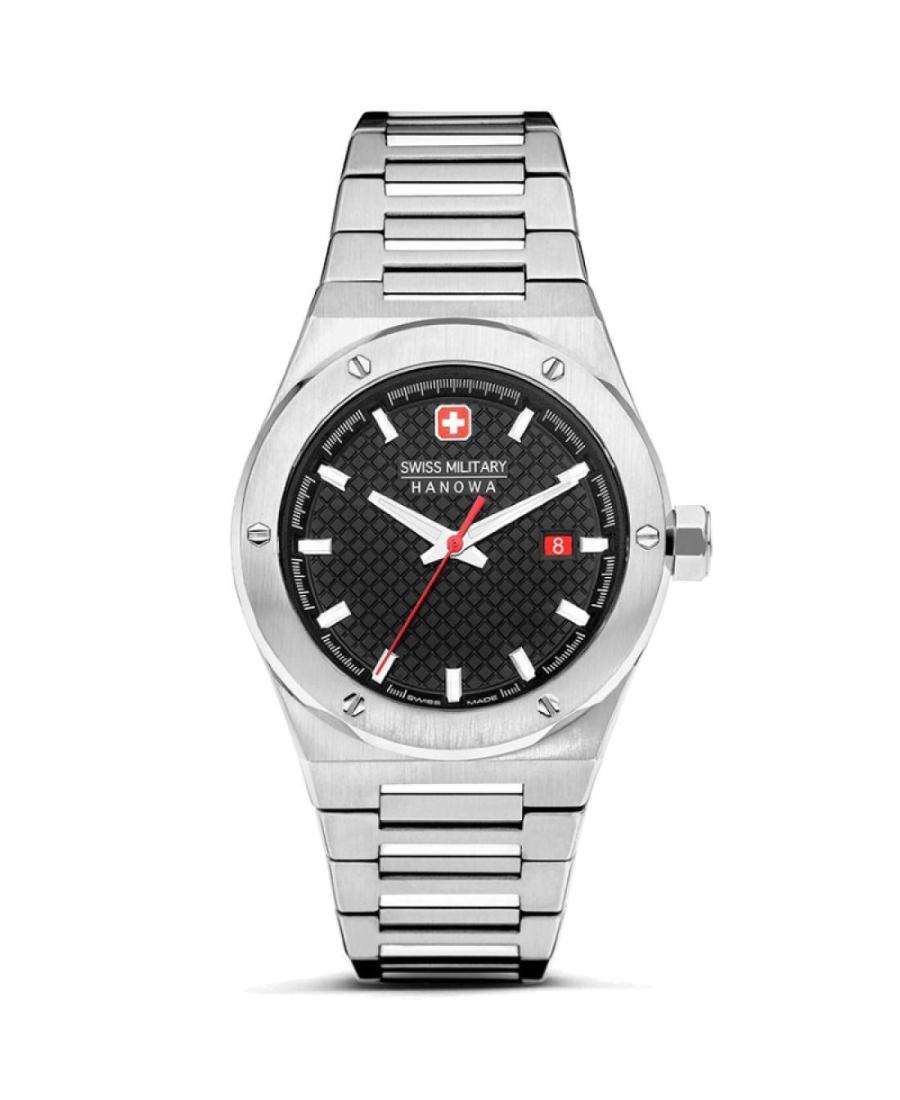 Men Classic Swiss Quartz Analog Watch SWISS MILITARY HANOWA SMWGH2101604 Black Dial 43mm