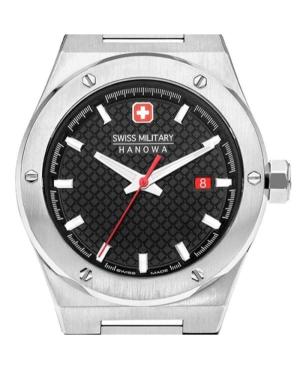 Men Classic Swiss Quartz Analog Watch SWISS MILITARY HANOWA SMWGH2101604 Black Dial 43mm image 5