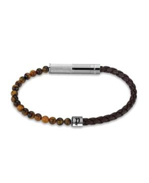 Police Twine Bracelet for Men Stainless Steel with beads and Leather PEAGB0012503 