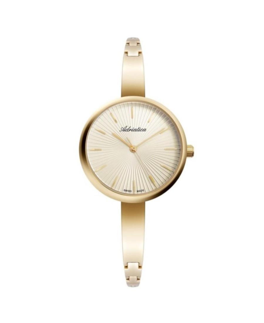 Women Classic Analog Classic Fashion Swiss Quartz Watch ADRIATICA Gold color Dial A3701.1111Q