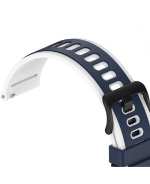 Watch Strap Diloy SBR44.05.22 White Silicone Blau Weiß 22 mm image 1