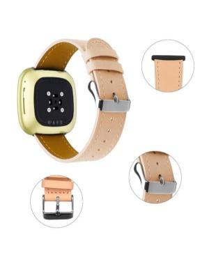 JULMAN Fitbit Versa 3/4 Lth.23 Sense Силикон Бежевый 23,5 mm изображение 4