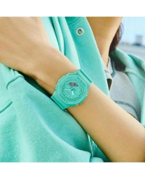 Women Functional Sports Diver Japan Quartz Analog Watch Alarm CASIO GMA-P2100-2AER G-Shock Blau Dial 40mm image 3