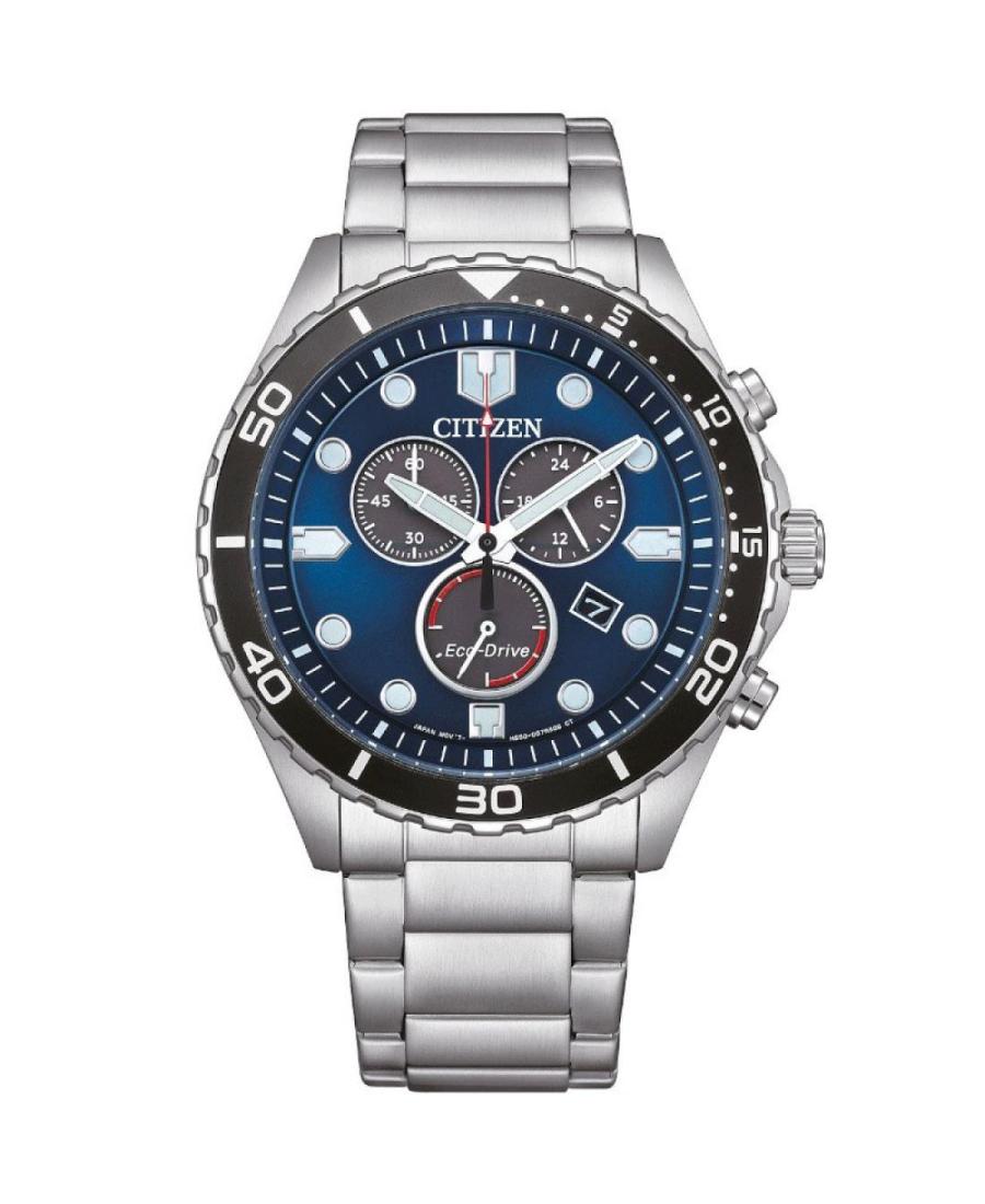 Men Sports Japan Quartz Analog Watch CITIZEN AT2560-84L Modrá Dial 41.5mm