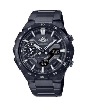 Mężczyźni klasyczny Funkcjonalny Japonia bateria słoneczna cyfrowe Zegarek Timer CASIO ECB-2200DC-1AEF Czarny Wybierz 48mm