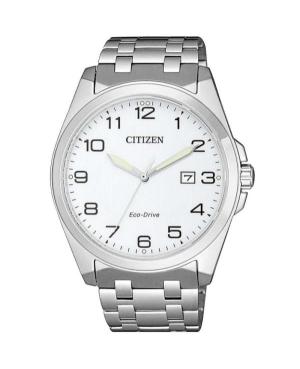 Mężczyźni klasyczny Japonia bateria słoneczna analogowe Zegarek CITIZEN BM7108-81A Biały Wybierz 41mm