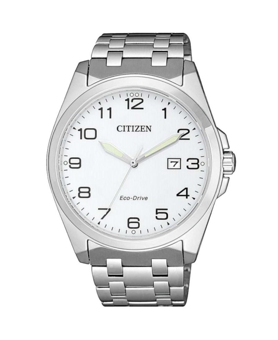 Vyriškas Klasikinis Japoniškas Kvarcinis Rodyklinis Watch CITIZEN BM7108-81A Balta Dial 41mm