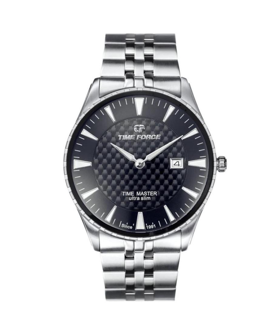Vyriškas Sportinis Swiss Kvarcinis Rodyklinis Watch TIME FORCE TF5041MAN-01M Juodas Dial 41mm