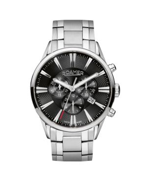 Мужские Fashion Швейцарские Кварцевые Часы ROAMER 508837 41 55 50 Черный Циферблат 44mm