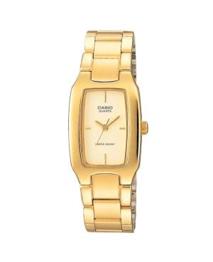 Women Classic Japan Quartz Analog Watch CASIO LTP-1165PN-9CEF Gold color Dial 14mm