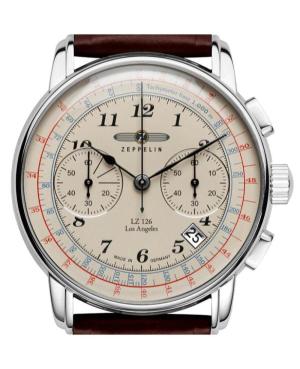 Mężczyźni klasyczny kwarcowy analogowe Zegarek Chronograf ZEPPELIN 7614-5 Piasek Wybierz 42mm image 5