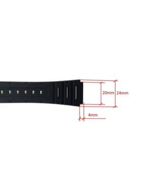 Watch Strap CASIO 71604130 Black 20 mm Černá 24 mm image 3