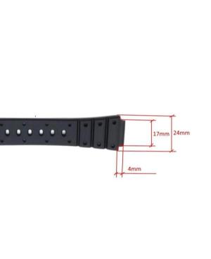 Watch Strap CASIO 70610304 Plastic / Rubber czarny Tworzywo sztuczne/guma 24 mm Czarny 17 mm image 2