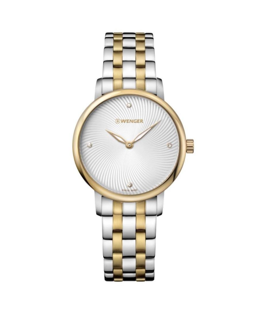 Women Classic Fashion Swiss Quartz Analog Watch WENGER 01.1721.104 Silver Dial 35mm