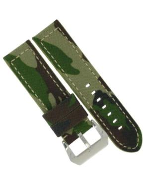 Watch Strap Diloy 370.24.11 Textile Green Ruda Tekstilė Žalia 24 mm